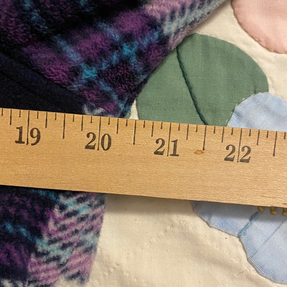 Soho Apparel Purple Plaid Sherpa Lined Shacket Cozy Winter Jacket Medium - Picture 14 of 16